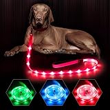 Picture of BSEEN Light Up Dog Leash - 4 Ft LED Dog Leash Rechargeable Glowing Pet Leash Reflective Dog Lead Safety Dog Lights for Night Walking (PinkⅡ, 120cm)