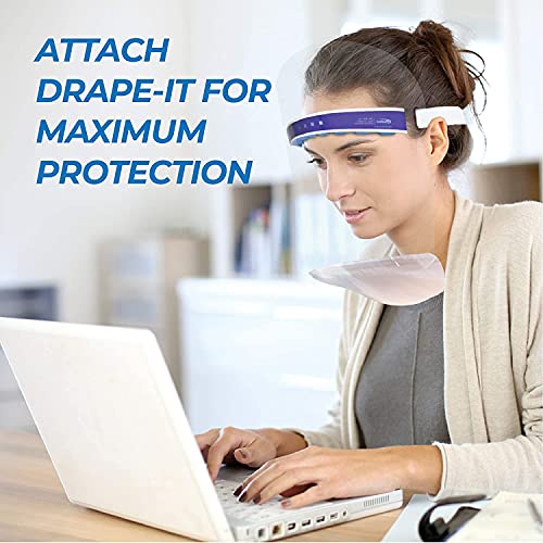 Image of Pac-Dent Armor Drape-It, Disposable Face Shield Drapes for Added Protection, Great for Teachers, Schools, Office Workers, Airport Travel, and More, 144-Pack