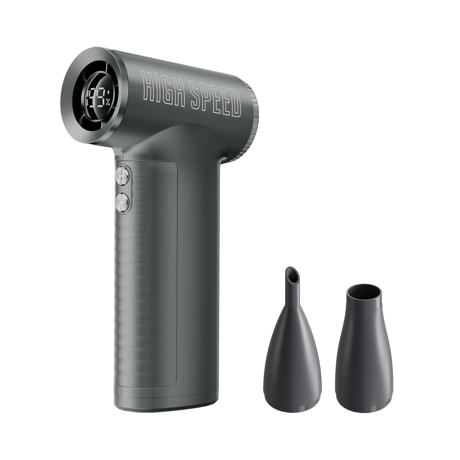 Ventilador turbo portátil de mano, mini ventilador personal de alta potencia ajustable de 199 velocidades con batería recargable de 8000 mAh y pantalla LED para viajes, camping, playa, al aire