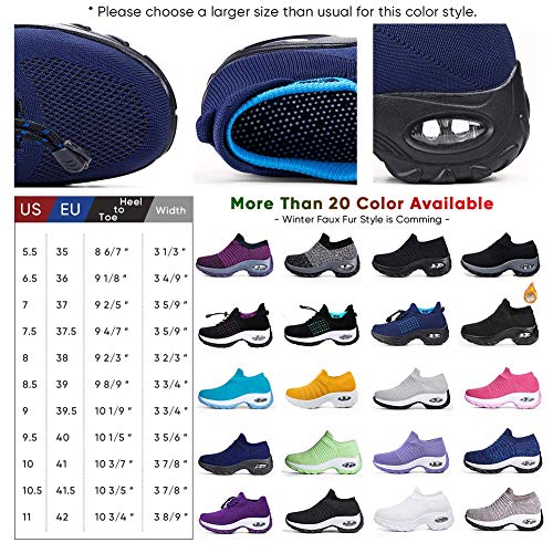 Image of Slow Man Women's Walking Shoes Sock Sneakers - Mesh Slip On Air Cushion Lady Girls Modern Jazz Dance Easy Shoes Platform Loafers