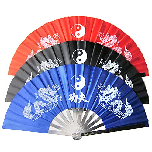 Leque, Romacci Leque de tai chi chinês tradicional em aço inoxidável Kung fu Leque de luta Leque de