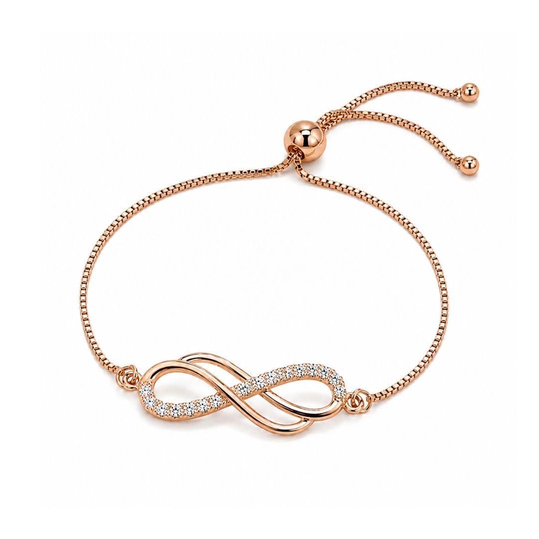 Rose Gold Infinity Bracelet for Women-image-30