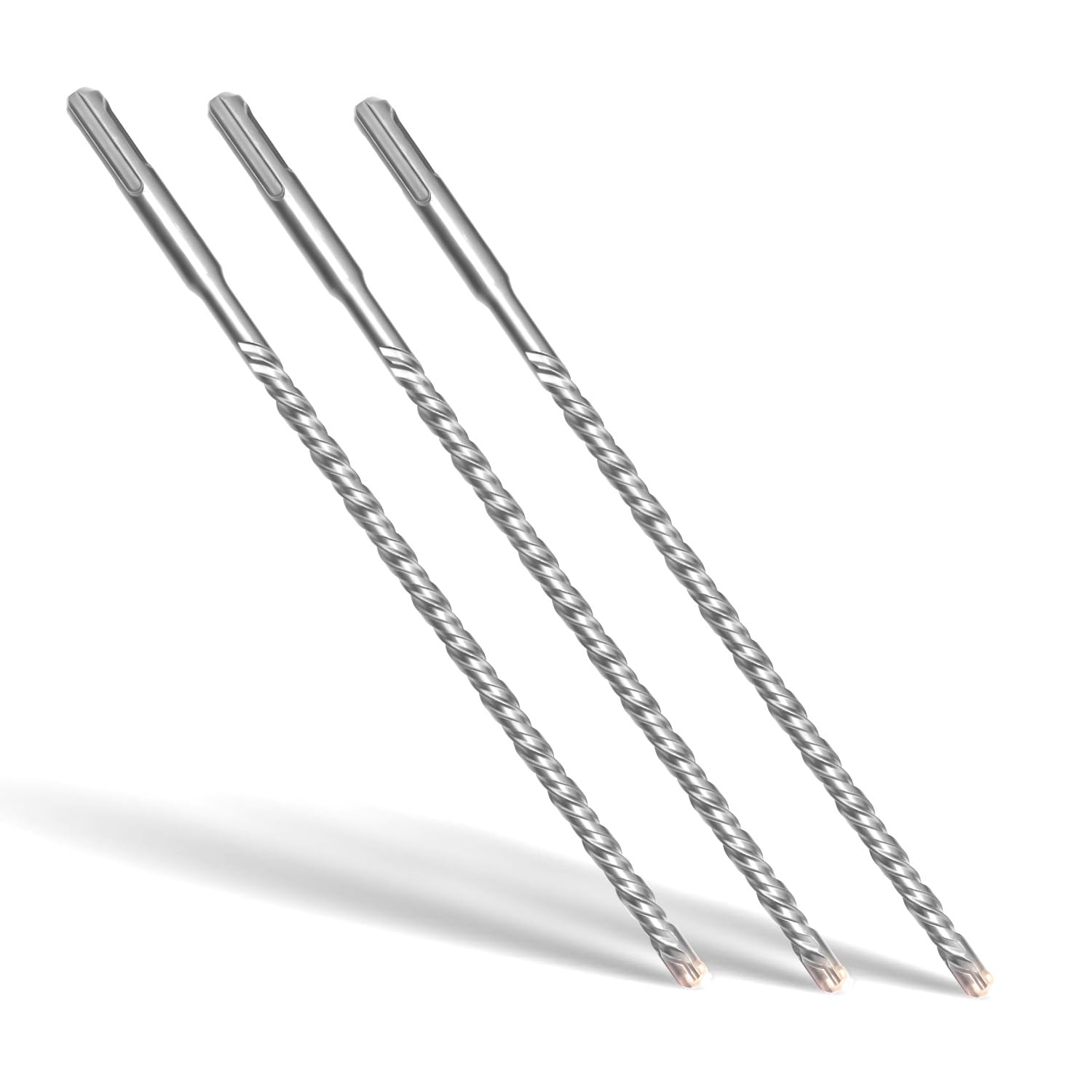 SDS Plus Hammer Drill Bits 8mm x 260mm x 3pcs,Professional Cross Tip Carbide Drill bit for Brick Walls,Masonry,Concrete