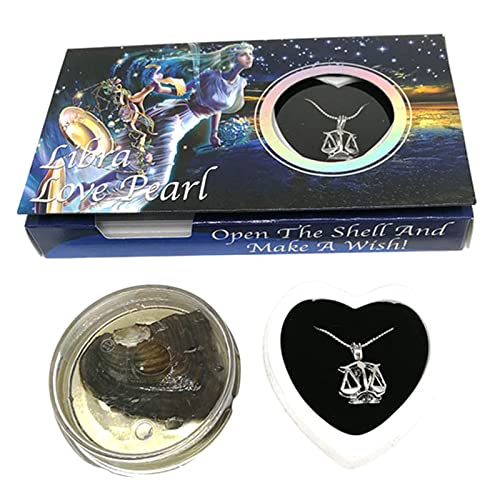 VALINK Collier à Douze Constellations à Assembler avec Perle de Coquillage, Créations de Perles d'Amour, Kit de Vœux du Zodiaque avec Pendentif, Collier...