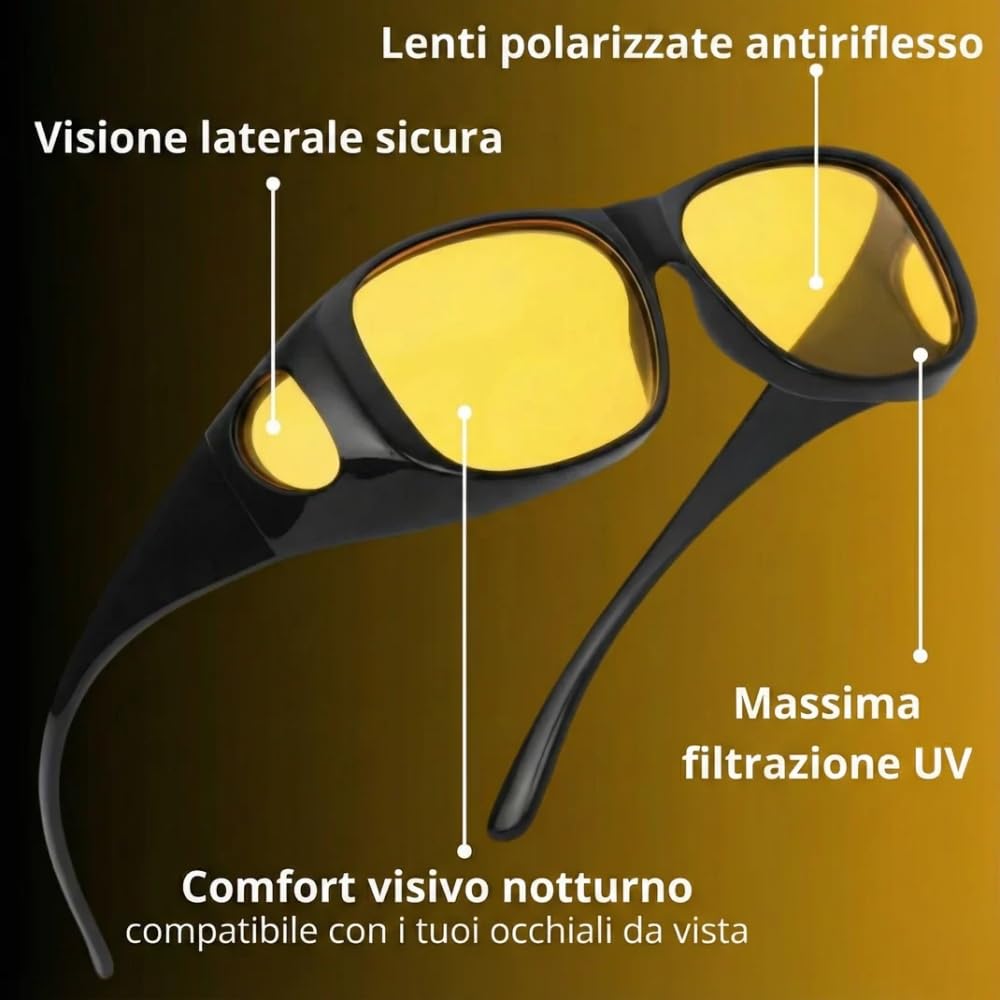 MEIION sorelia Brille Unisex, Leggera, Blend - Free, con UV Schutz, per Autofare, Angling e Golf - Nachtfahrbrille, Brillenträgerfreundlich