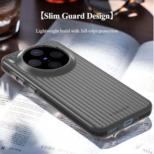 Image of TOC Series Flowing Grid Pattern PC Back Case for Vivo X300, Lightweight Shockproof Protective Cover with Premium Matte Coating, Anti-Fingerprints, Strong Edges & Sleek Modern Look - Black