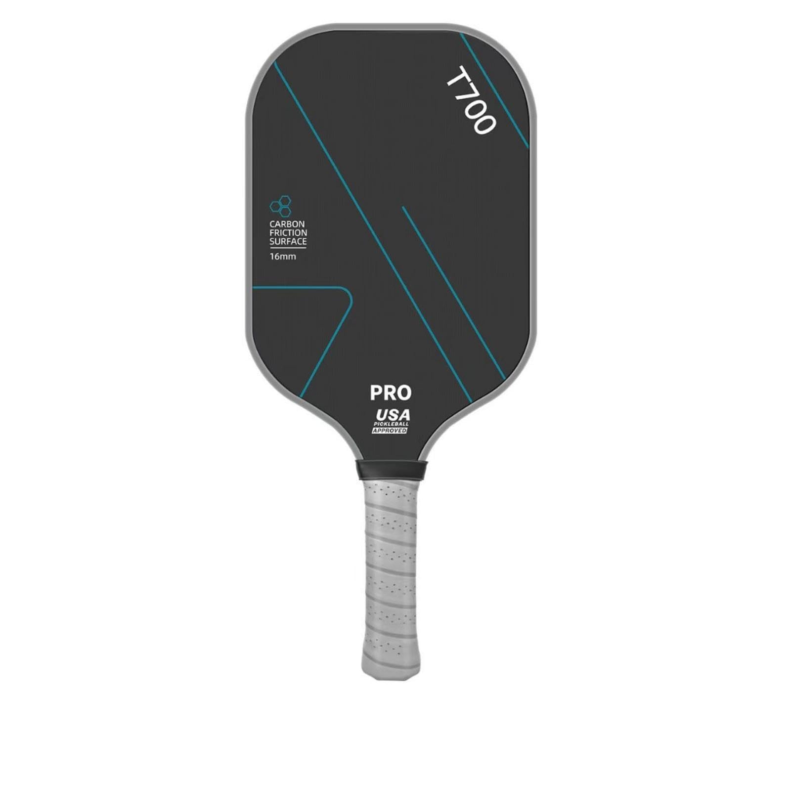 Paddle Racket with Carbon Friction Surface Pickleball Association Approved Carbon Fiber Paddle Racket Textured Sports Gear Goods Gray-picture-22