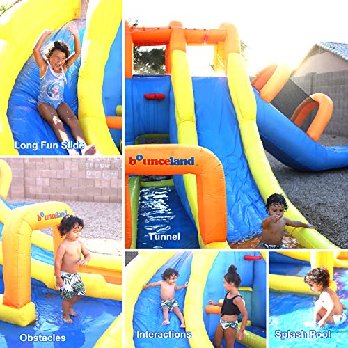 Big Splash Triple Water Slides And Pool Water Park, 24 Ft L X 21 Ft W X 8 Ft H, Blower Included, Triple Slides, Splash Pool, Netted For Safety, Outdoor Fun For Kids #TOP3