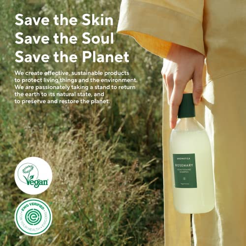 Aromatica Rosemary Scalp Scaling Shampoo 13.53 Oz / 400 Ml - Vegan Shampoo With Food-Graded Rosemary Essential Oil - Removes Dead Cell Skins On Scalp Pores - Free From Sulfate, Silicone, And Paraben #TOP3