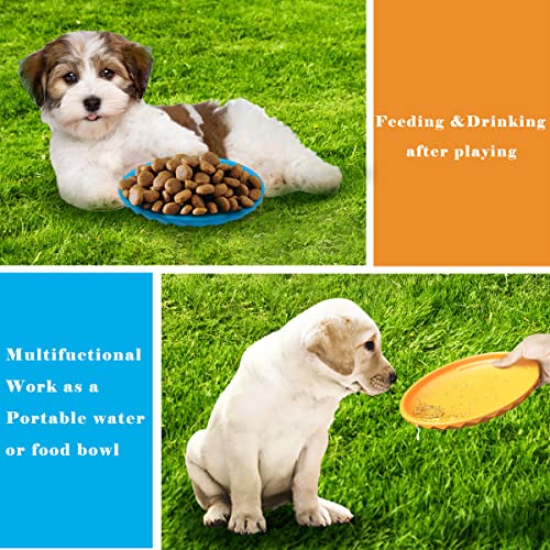 Dlical 2 Pack Dog Frisbees Durable Dog Toys Freestyle Frisbeedog Flying Disc Nature Rubber Floating Flying Saucer For Outdoor Lawn Water Pool Beach Playing Interactive Toys #TOP4