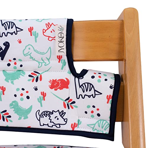Image of JYOKO Kids Cushion Made Cotton 100% Compatible with Stokke Tripp Trapp high Chair (Dino Party)