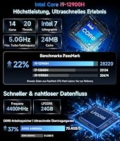 BMAX Laptop Core i9-12900H 15,6 Zoll 24GB RAM 1TB NVMe SSD Win 11 Pro – Ansicht 3