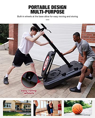 Ie Sports Pro Portable Interactive Basketball Hoop Goal System Height Adjustable 7-10 Ft For Kids Teenagers Youth And Adults - 54In Backboard Fillable Base With Wheels Indoor Outdoor #TOP7