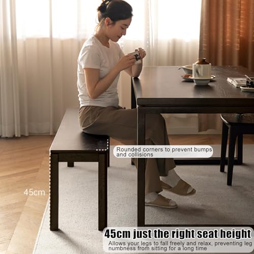 Banco negro para dormitorio y comedor en madera de estilo moderno 5