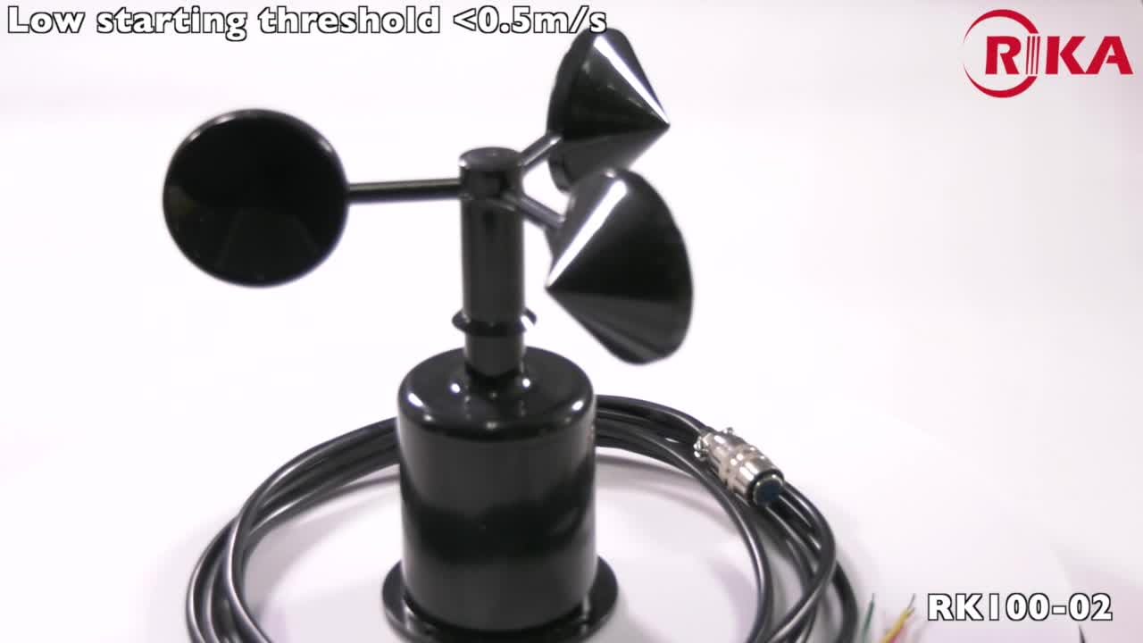 Malockos RK100-02 Plastic 3 Cup Outdoor Analog 4-20mA Output Wind Speed Meter Sensor Anemometer RS485 with CE