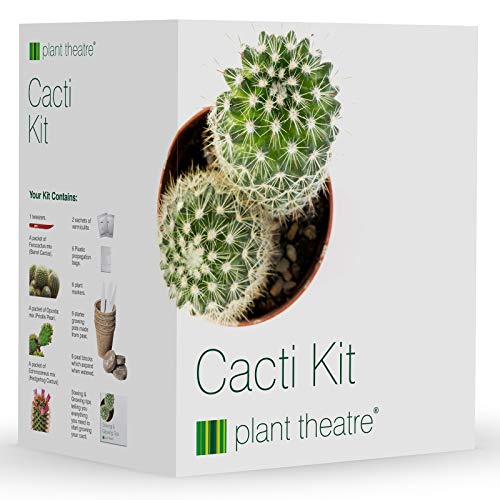 Plant Theatre Cacti Kit - Cactus Gift Seed Kit. Everything You Need in one Box to Grow Fabulous Cactus Varieties from Seed