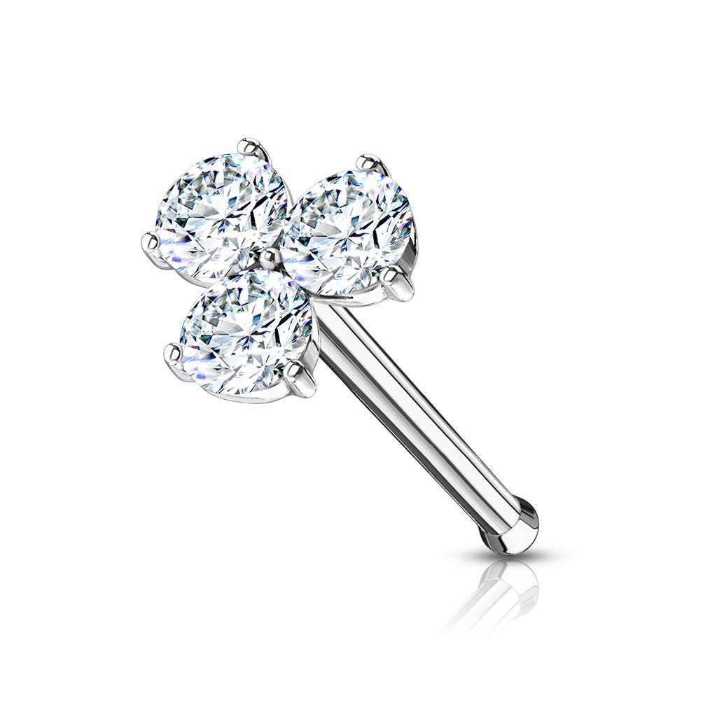 Via Mazzini 316L Surgical Steel No-Tarnish No-Rusting Three Petal Flower Nose Pin Stud For Women And Girls (NR0208) 1 Pc (B09MN53Q5X) Amazon Price History, Amazon Price Tracker