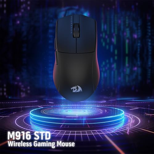Image of Redragon M916 STD 3-Mode Wireless Gaming Mouse, 49G Ultra-Light 24K DPI Mice w /Ergonomic Natural Grip Build, Full Programmable Buttons, Software Supports DIY Keybinds & DPI