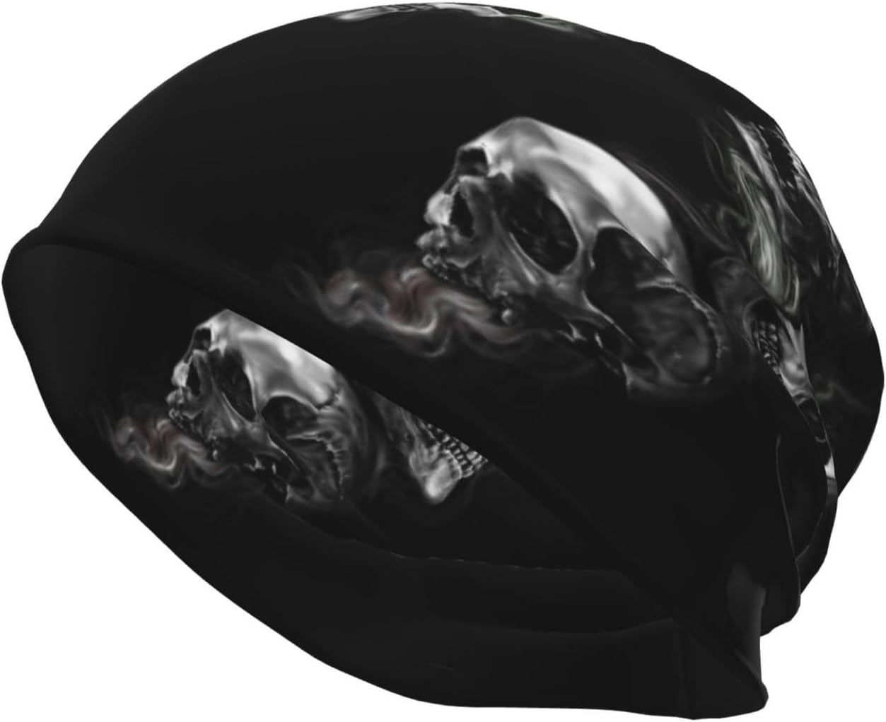 Skull Stretch Slouchy Beanie Hat for Women Men Cool Knit Skull Cap Mens Slouch Beanie Cap Skull Hats - Image 3