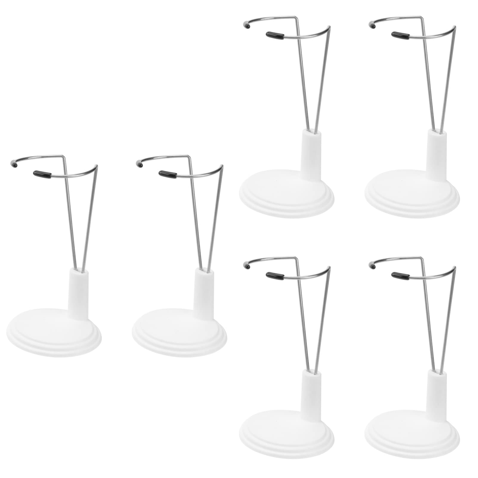 BESPORTBLE 6Pcs Doll Storage Rack Portable Doll Stand for Home Store Display Model Bracket Space Saving Design for Dolls White
