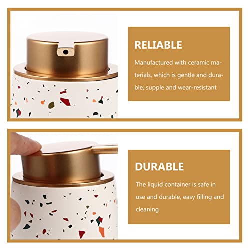 FOMIYES Garrafas de Bomba Vazias de 400 Ml Dispensador de Xampu de Cerâmica Recarregável Garrafa de