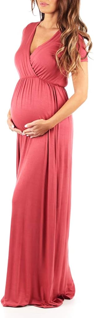 Women's Maternity Short Sleeve Dress - Made in USA at  Women’s Clothing store