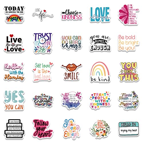 Inspirational Stickers, Motivational Bulk Stickers, 52Pcs Encouraging Positive Stickers For Students Teachers Teens, Dovipta Vinyl Waterproof Stickers For Water Bottles Laptop Journaling Scrapbook (Encouragement) #TOP5