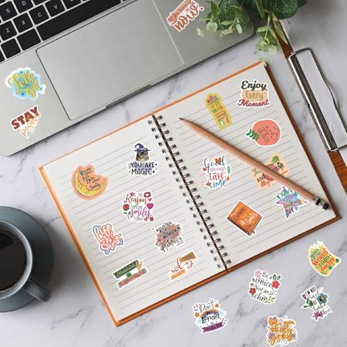 100PCS Motivational Stickers, Inspirational Words Sticker for Adults Teens, Vision Board Positive Affirmation Sticker, Water Bottle Laptop Journaling Reward Stickers for Teachers Students — view 4