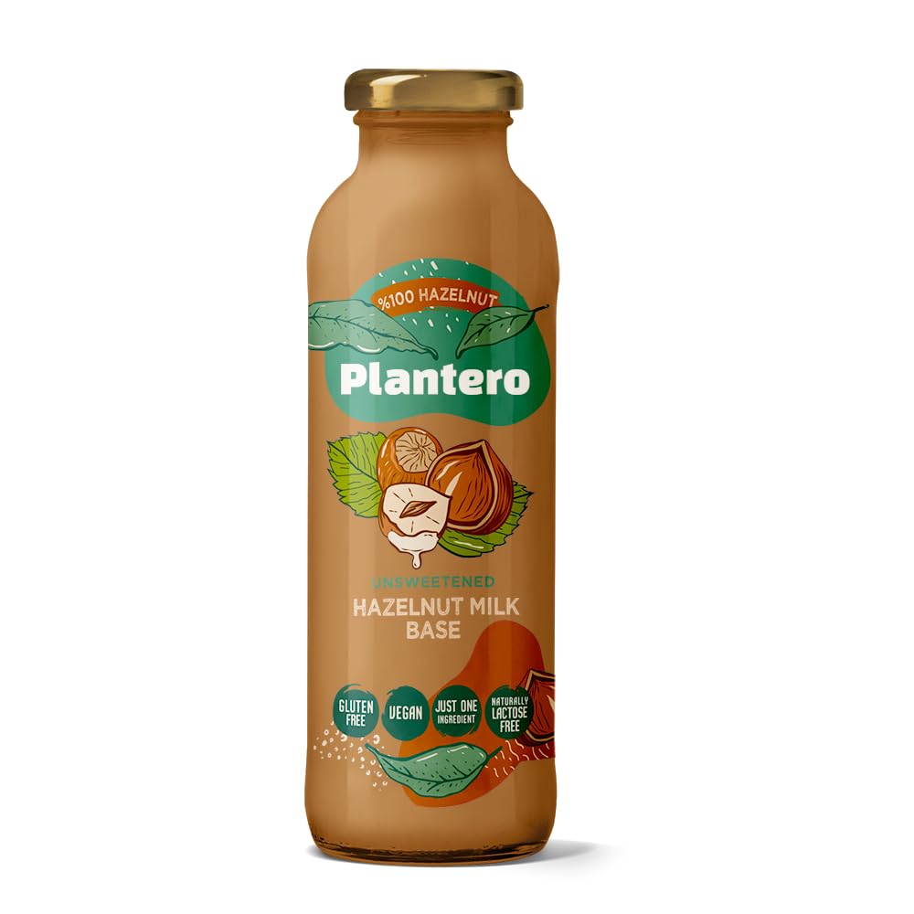 Plantero Hazelnut Milk Concentrate Base 25 Servings Unsweetened, LactoseFree