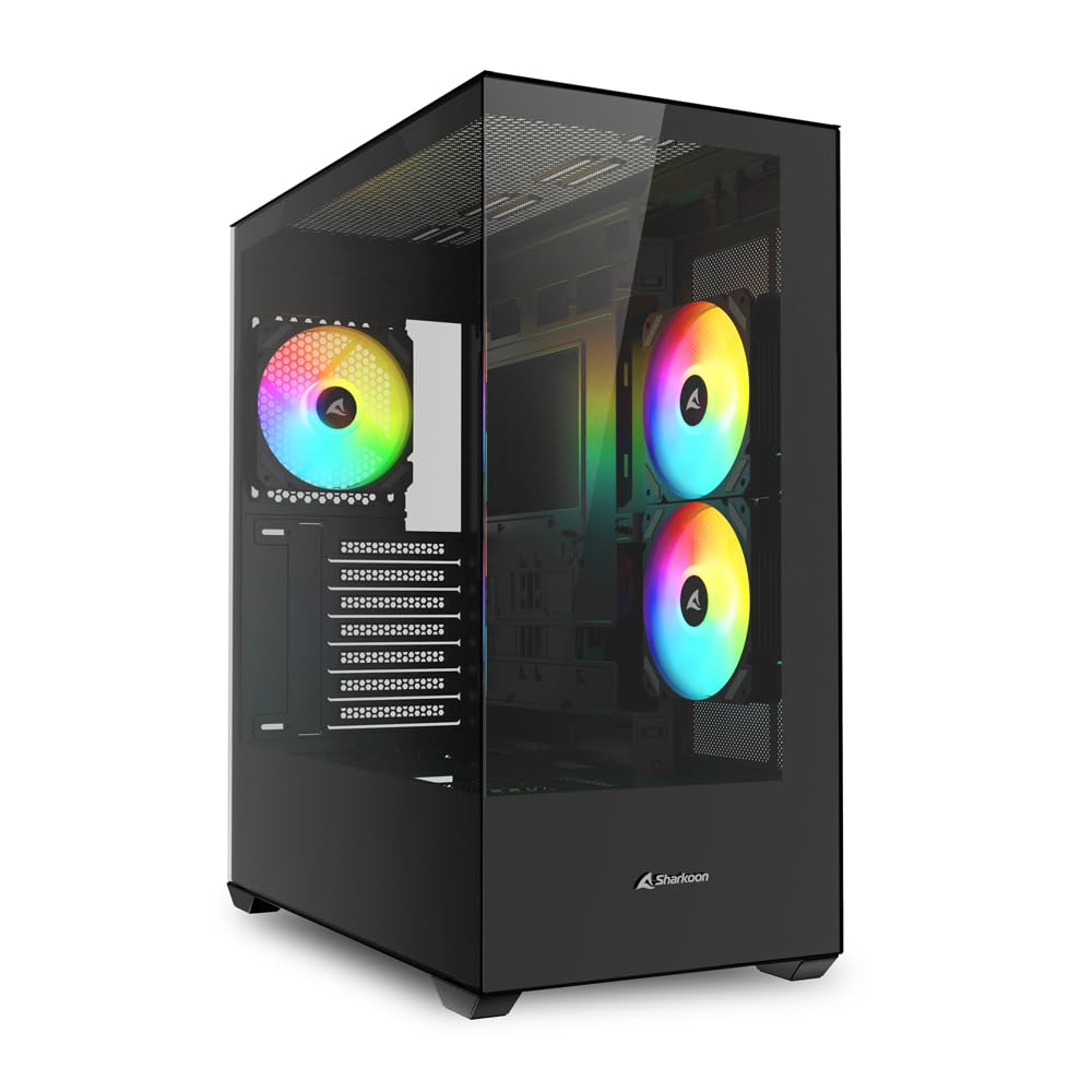 SHARKOON KASA MID TOWER PSUSUZ 3XFAN SK6 ARGB BLACK