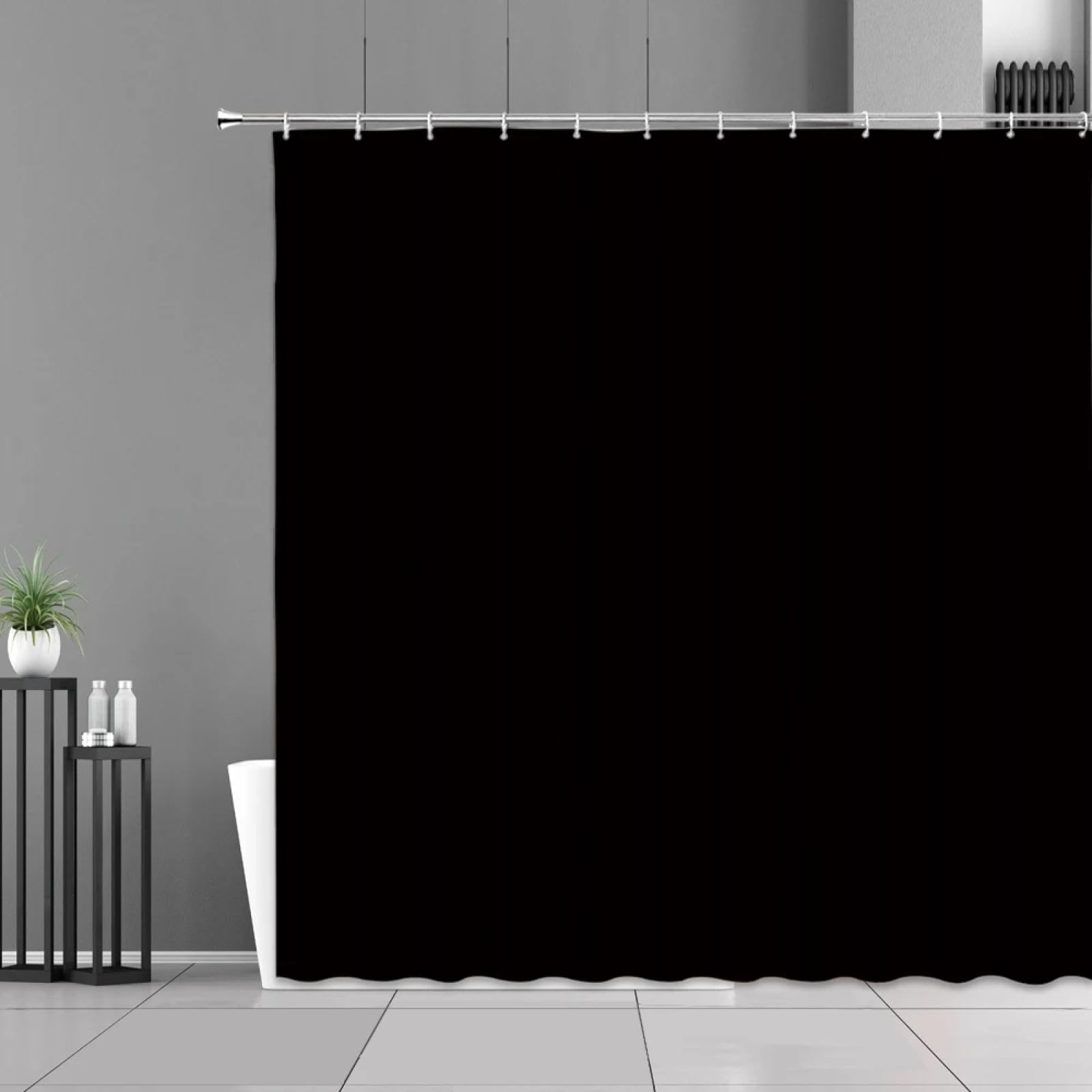 Rideau de douche minimaliste pour décoration de salle de bain