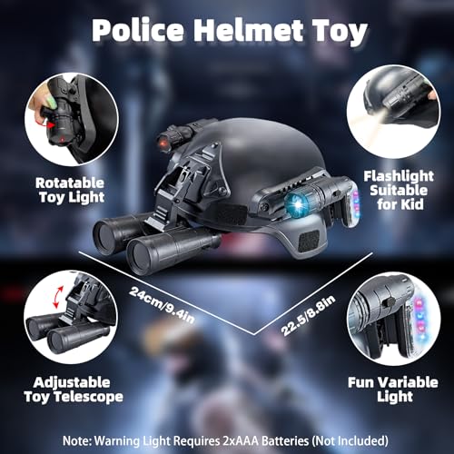 Disfraz completo de policía para niños con 14 piezas miniatura 4