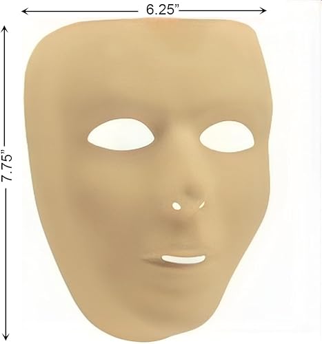 Miniatura 2 de Lujosa máscara de plástico de cara completa dorada (6.25 x 7.75 pulgadas), paquete de 1, perfecta para bailes de máscaras y eventos temáticos