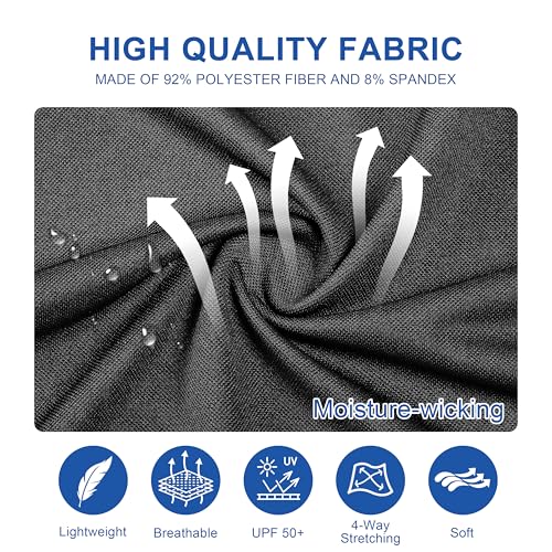 Image of Mens Golf Shirt Short Sleeve Moisture Wicking Dry Fit Performance Solid Pique Collared Golf Polo Shirts for Men
