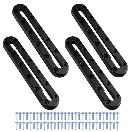 Adnee 4 pcs Kayak Track - 9.2 Inch Kayak Low Profile Track - Self-Assembly Kayak Gear Track Mount Accessories for Fishing Rod Holder Paddle Holders Cup Holder(Hardware Included )
