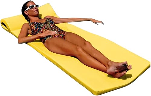Pool Mate Colchón de espuma grande para piscina, color amarillo