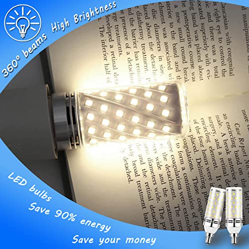 Heifymi E12 100 watt Replacement Led Candelabra Bulbs, E12 12W Led Candle Light Bulbs T6 C7 1200lm, 4000k Natural White E12 Base Chandelier Pendant Ceiling Fan Bulbs, Non-Dimmable, 4Pack by Heifymi - Image 2