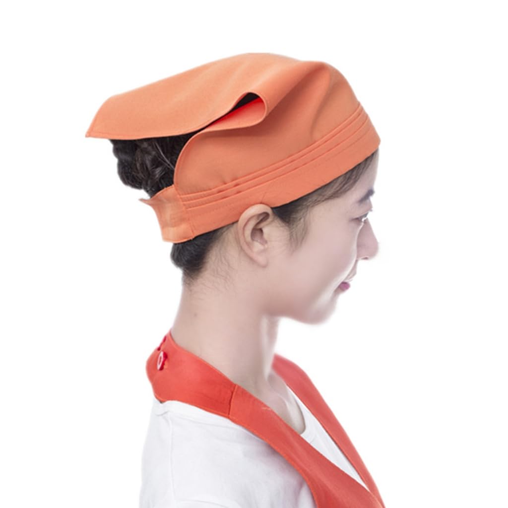 Elnwnnkc Embroidered Cotton Triangle Headscarf Waitress Staff Head Cover Fashion Headwear Suitable for Restaurant Bakery And