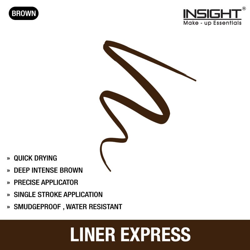 INSIGHT Cosmetics Liner Express Eye Pen, Black(Matte), 1.5g (Black) (Brown) - Image 3