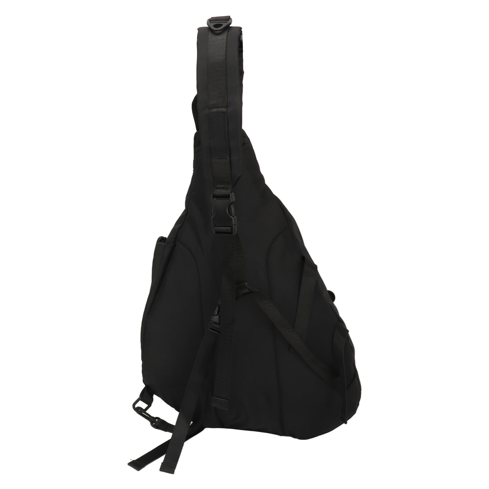 VGEBY Bolso Bandolera Grande Negro, Mochila Impermeable con Bandolera, Bolso de Pecho para Deportes Al Aire Libre de Tela Oxford para Hombres y Mujeres