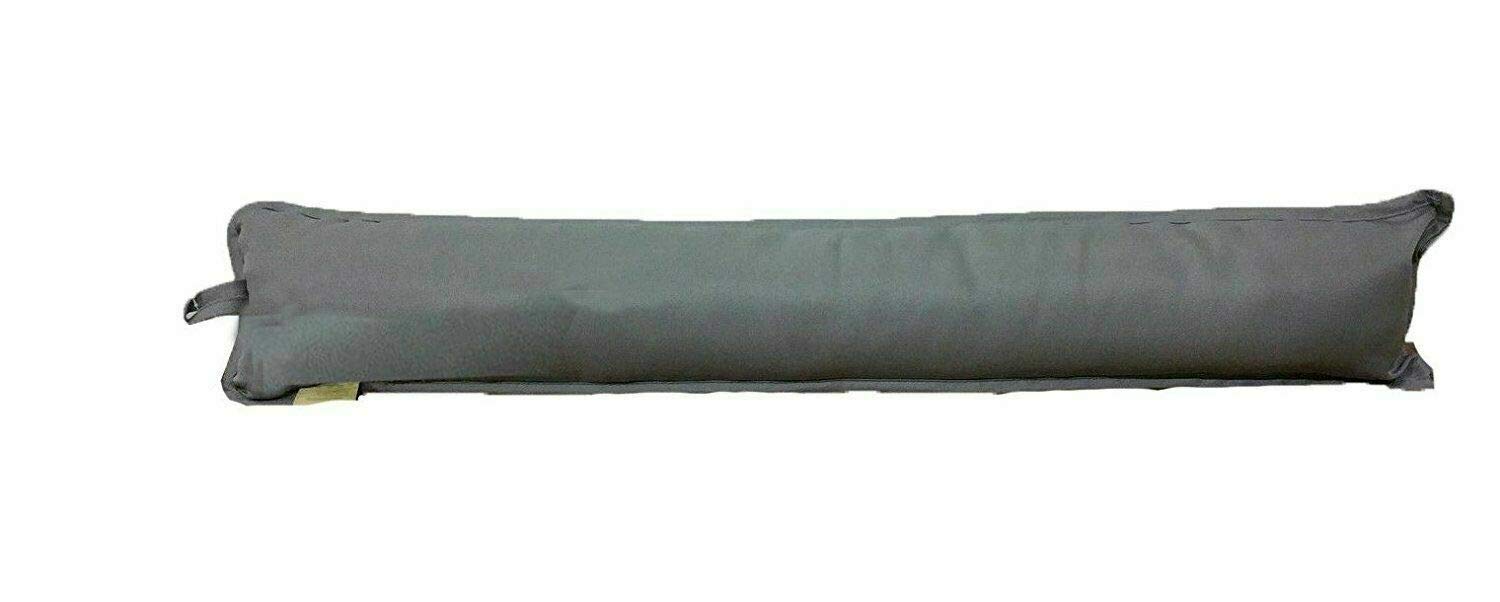Plain Dyed Fabric Draught Excluder Hollowfibre Filled Draught Stopper Cushion Bottom of Door/Window Draft Guard/Energy Saver Draft Insulator - 90x18cm (Grey, Pack of 1)