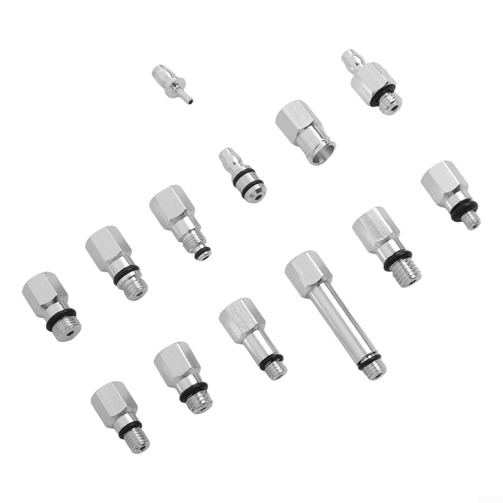 Kit di spurgo per freni idraulici, set di 13 connettori per freni per bici con viti M5/M6 e adattatori D6/D8, essenziali per la manutenzione dei freni di mountain bike e bici da strada