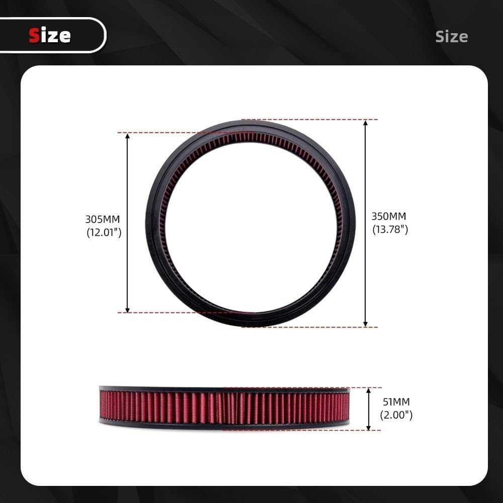 Filtro de Aire Lavable 14 Pulgadas Alto Flujo(101mm)