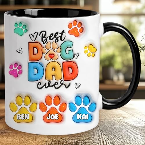 Taza Personalizada Dog Dad para Amantes de Mascotas miniatura 3