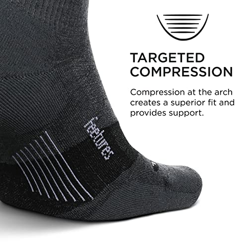 Image of Feetures Merino 10 Cushion Quarter Sock Stripe