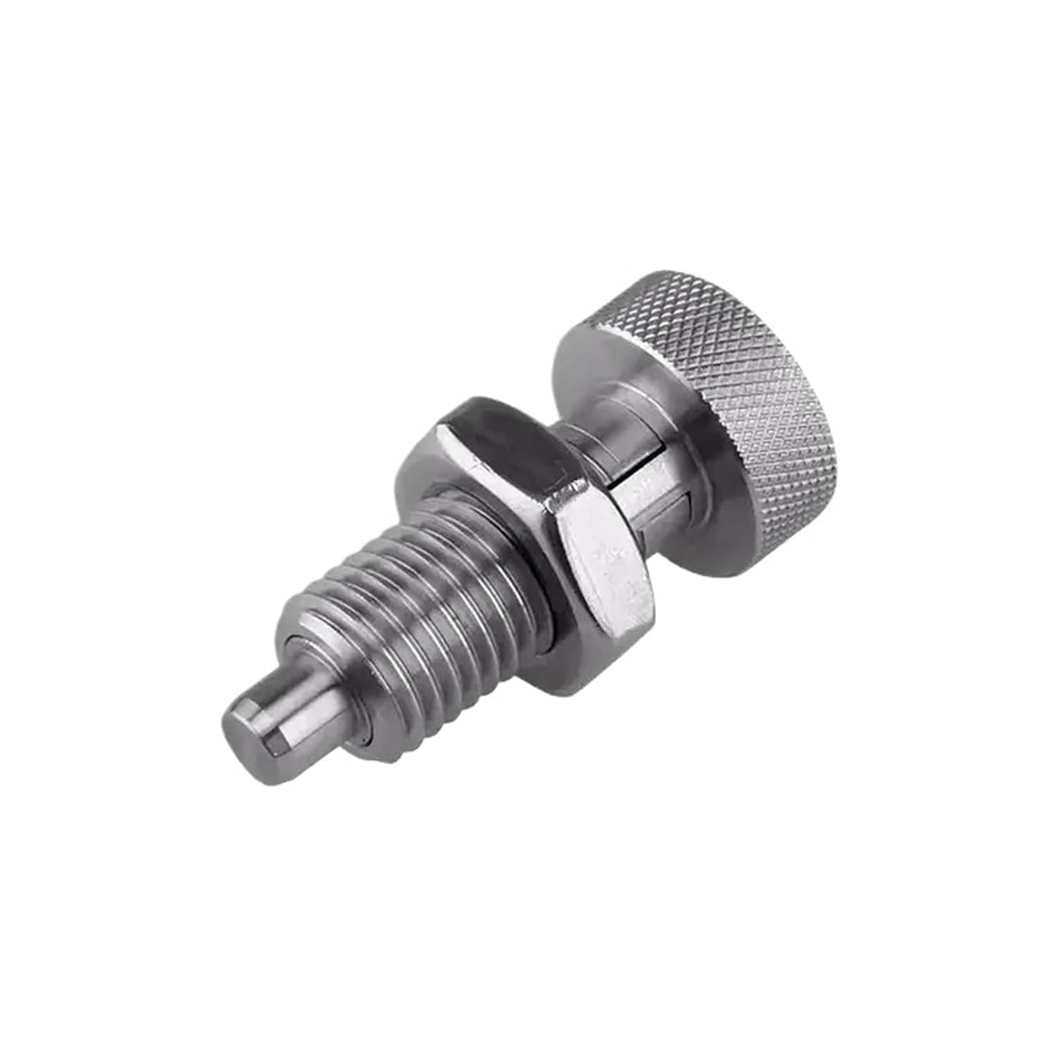 Stainless Steel knurled knob Plunger Spring Plunger self-Locking Type Screw with nut 1pcs(M16)