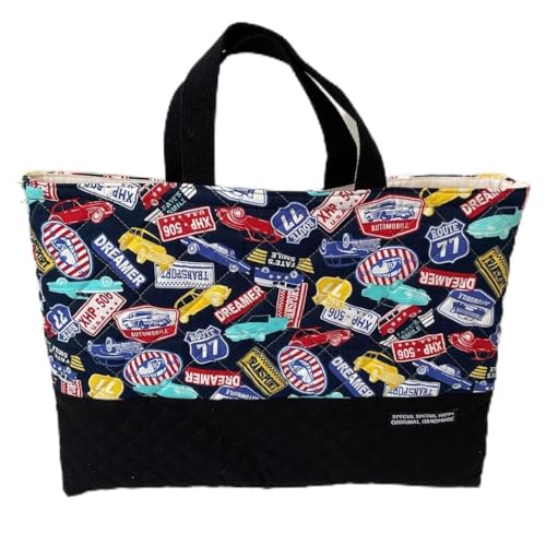 yatto様ご確認用ページ　働く車BLACK　レッスンバッグ　シューズバッグ レッスンバッグ 上靴袋 働く車 - 製品詳細