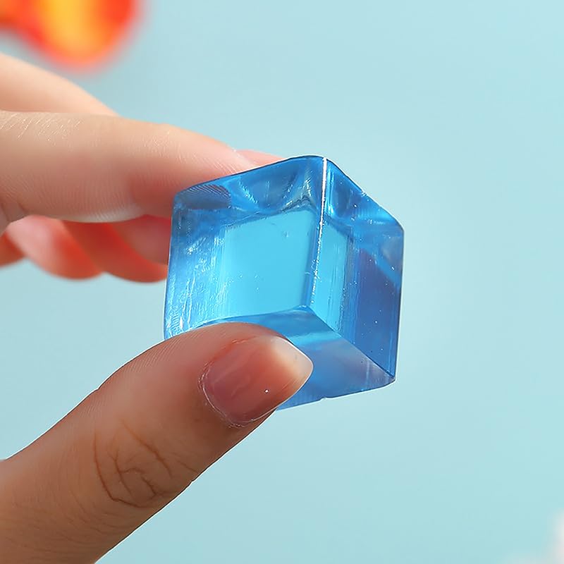 Amazon.co.jp: 透明 キューブ スクイーズ おもちゃ TPR 透明キューブ