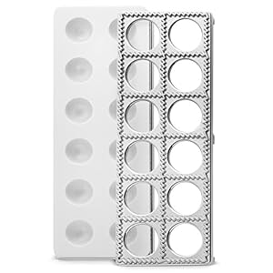 Bellemain Ravioli Maker Press | Pelmeni Mold, Pierogi Press, Potsticker Meat Pie Dumpling Maker, Ravioli Stamp Pasta Making Tools Kit| Makes 12 Ravioli, 1.5” Square