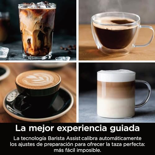Miniatura 6 de Ninja Luxe Essential Cafetera 2 En 1 Para Latte, Cappuccino Y Espresso Con Molinillo Y Espumador De Leche Integrados, Fácil De Usar Y 2 Preajustes Automáticos De Espuma, Plata, Es501eu